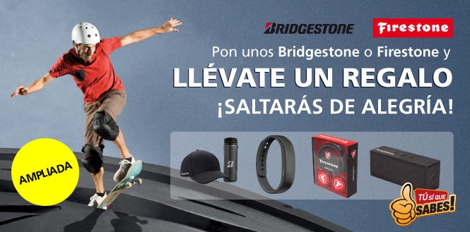 Neumáticos Bridgestone y Firestone: regalos exclusivos