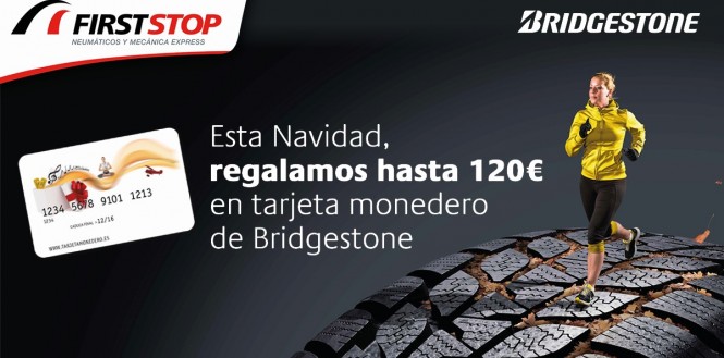 Esta Navidad, regalamos hasta 120€ con neumáticos Bridgestone