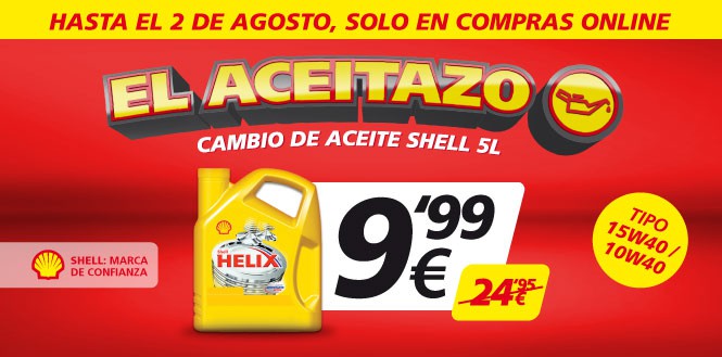 Oferta en cambio de aceite para tu coche